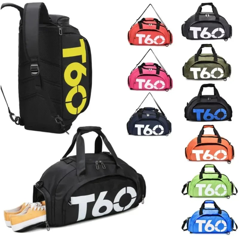 Bolsa Esportiva Masculina Grande Capacidade em Oxford com Compartimento Seco e Molhado, Ideal para Academia, Viagem, Yoga e Treino Fitness