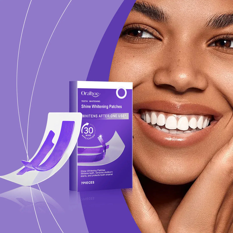 Tiras de Clareamento Dental Roxas - Remoção de Manchas, Iluminação, Redução da Sensibilidade e Higiene Oral Profissional Avançada