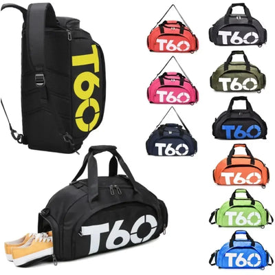 Bolsa Esportiva Masculina Grande Capacidade em Oxford com Compartimento Seco e Molhado, Ideal para Academia, Viagem, Yoga e Treino Fitness