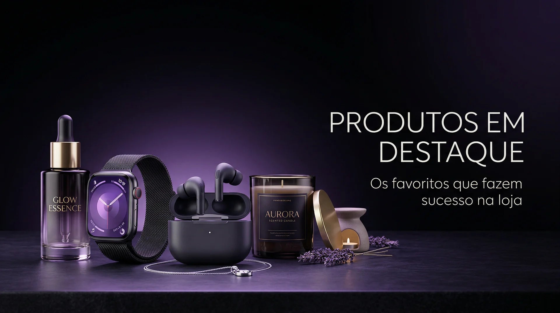 Banner da coleção Produtos em destaques