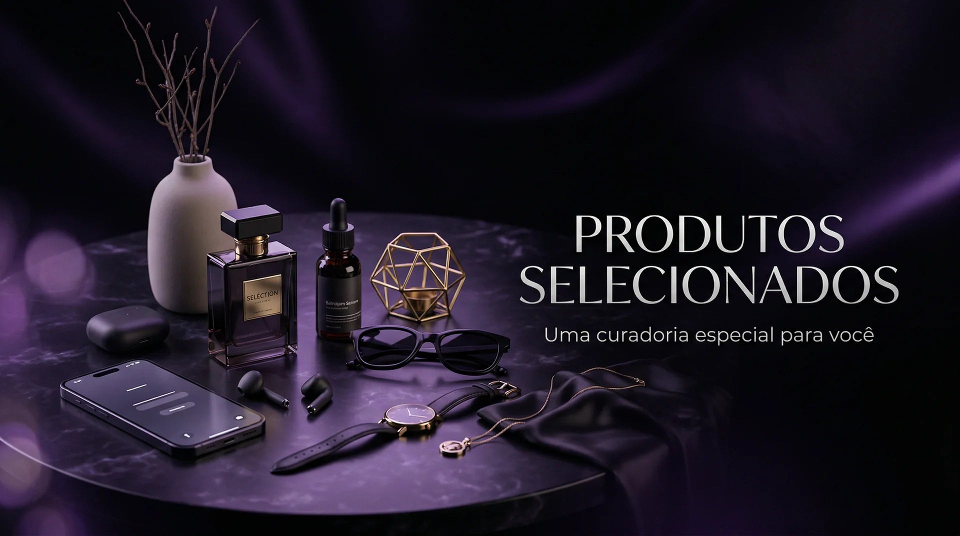Banner da coleção Produtos Selecionados